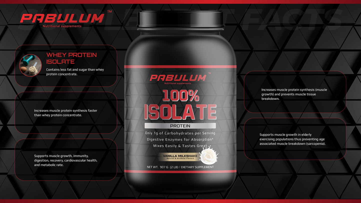 2lb 100% Whey Isolate Vanilla – 30 servings